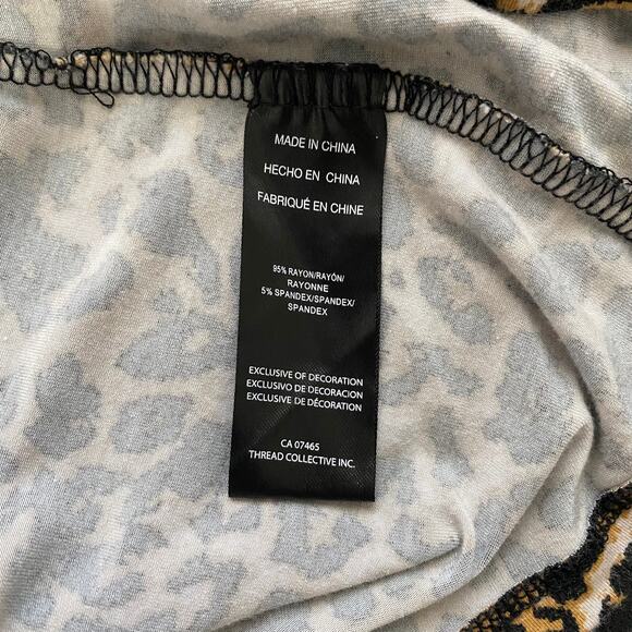 VTG Y2K Bebe Cheetah Print Rhinestone Fitted Top - Picture 9 of 9